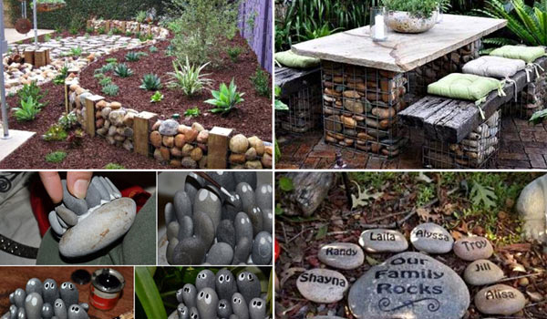 Fifteen İncredible DIY Garden Redecorating Ideas by using Rocks