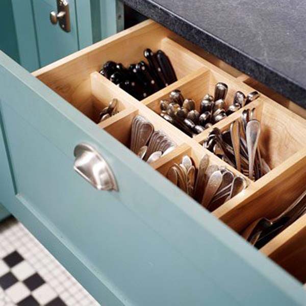Top 18 Ingenious and also Lovely DIY Flatware Storage Solutions 8