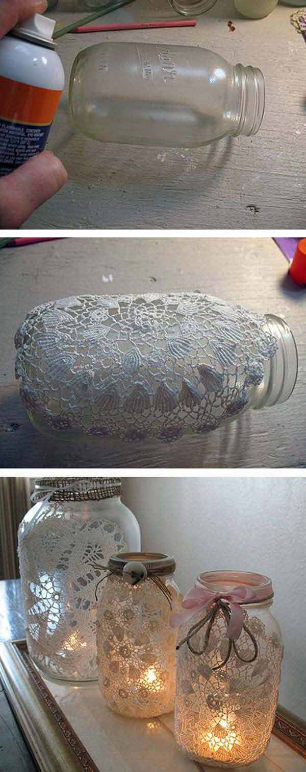 20 Great DIY Ideas For Decorating With Lace 16