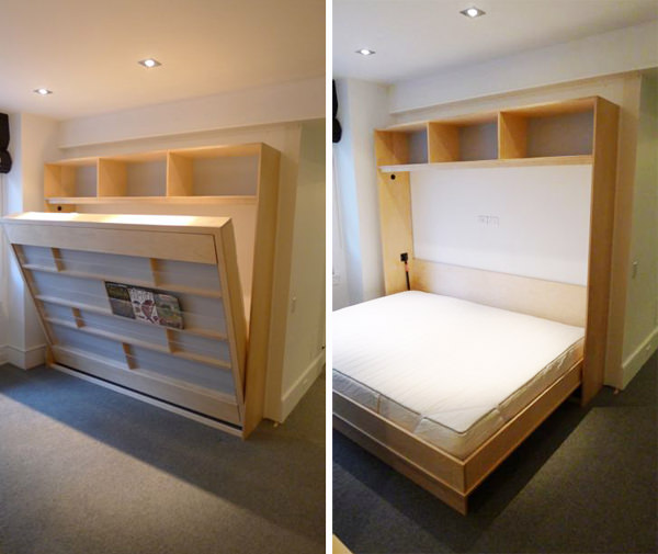 2 Shelved murphy bed