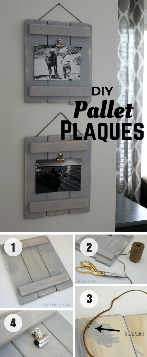 1.DIY Pallet Plaque