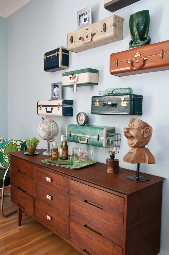 13.Suitcase Wall Shelves