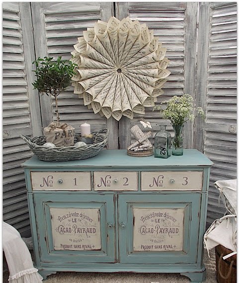 14.French Typography Painted Furniture