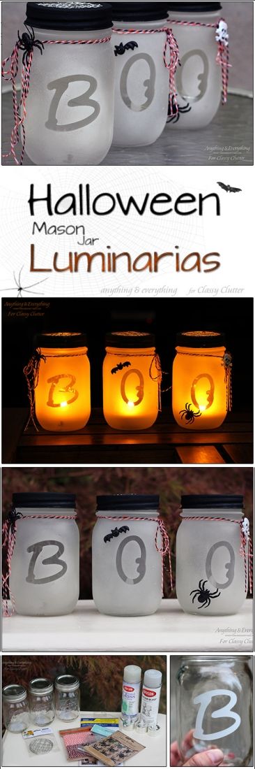 11. Halloween Mason Jar Luminaries