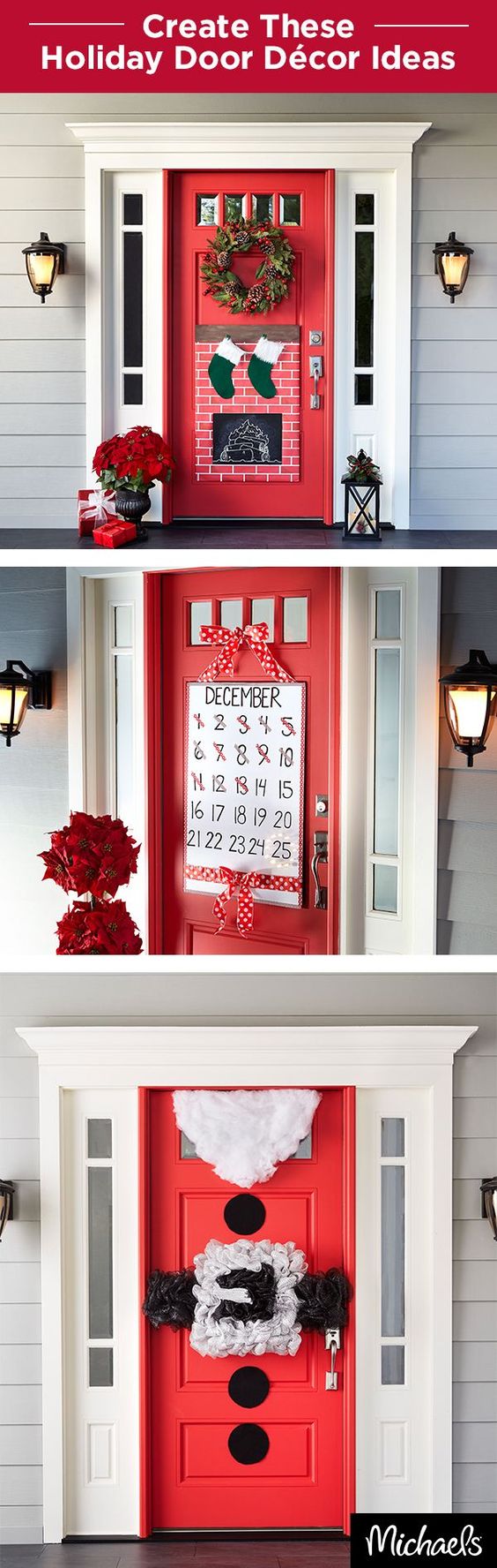 12. Christmas Decorations on Doors