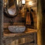 6. Wooden Theme Bathroom